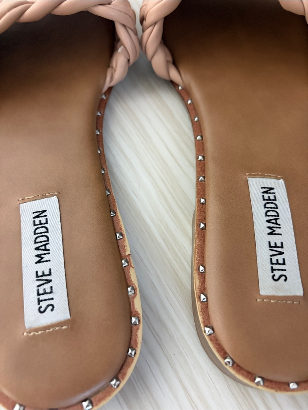 Steve Madden Braided Slide Sandals in Nude/Tan!! EUC!! - Picture 4 of 6